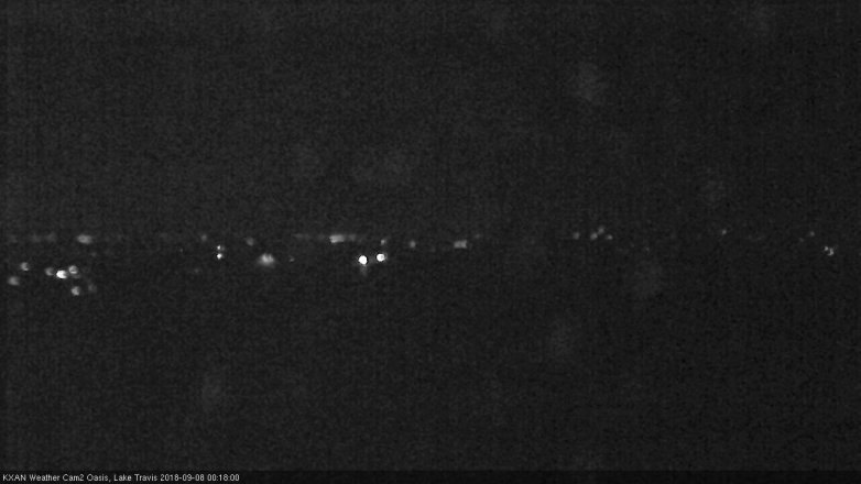 Lake Travis webcam, September 7, 2018 11:20 PM CT
