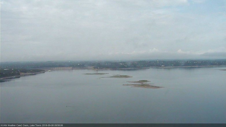 Lake Travis webcam, September 8, 2018 9:00 AM CT