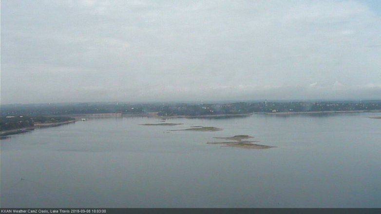 Lake Travis webcam, September 8, 2018 9:05 AM CT