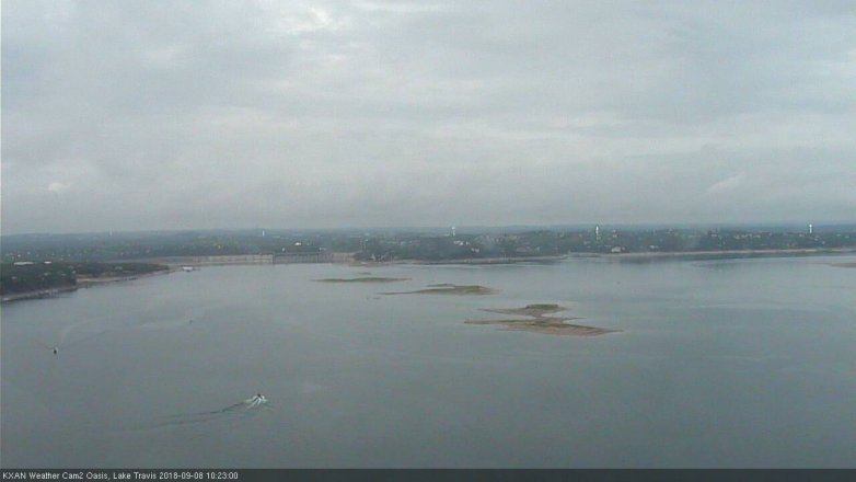 Lake Travis webcam, September 8, 2018 9:25 AM CT