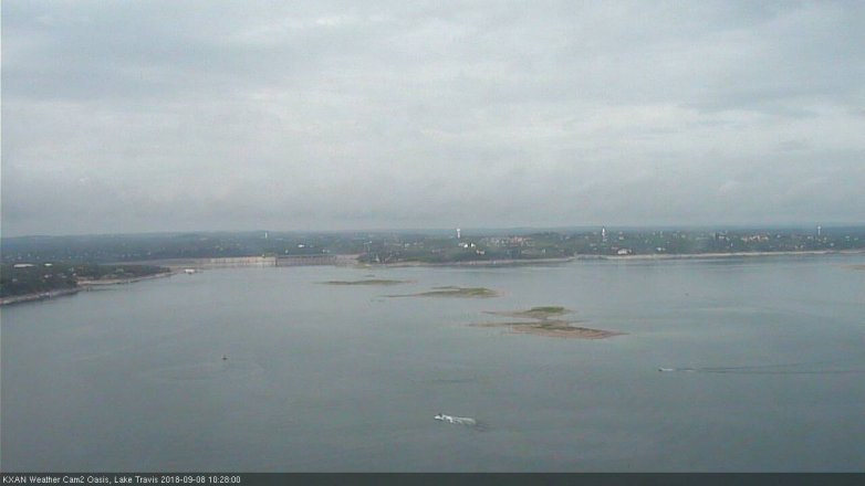 Lake Travis webcam, September 8, 2018 9:30 AM CT