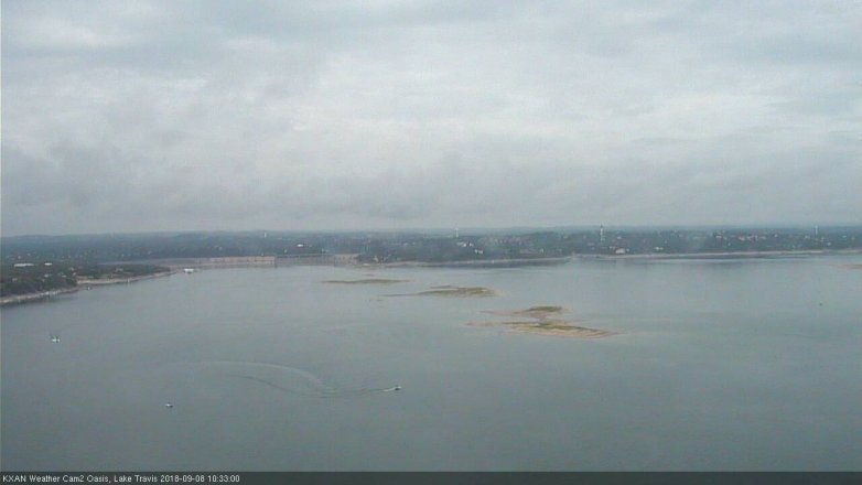 Lake Travis webcam, September 8, 2018 9:35 AM CT