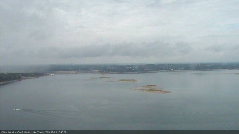 Lake Travis webcam, September 8, 2018 9:45 AM CT