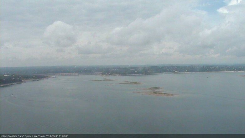 Lake Travis webcam, September 8, 2018 10:40 AM CT