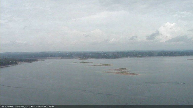 Lake Travis webcam, September 8, 2018 11:00 AM CT