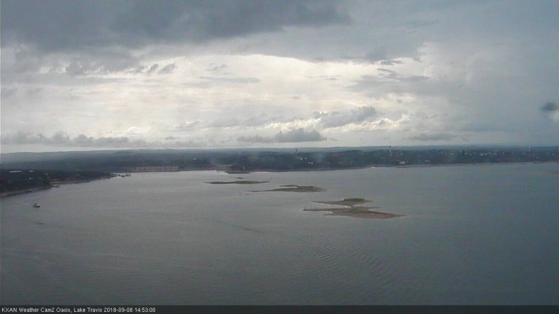Lake Travis webcam, September 8, 2018 1:55 PM CT