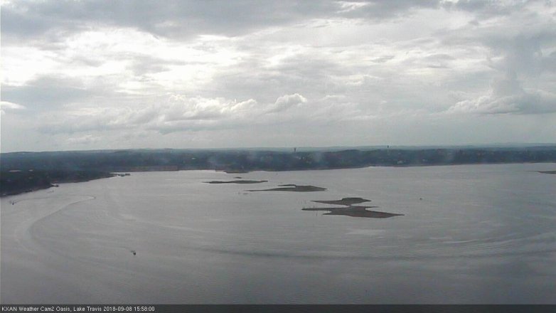 Lake Travis webcam, September 8, 2018 3:00 PM CT