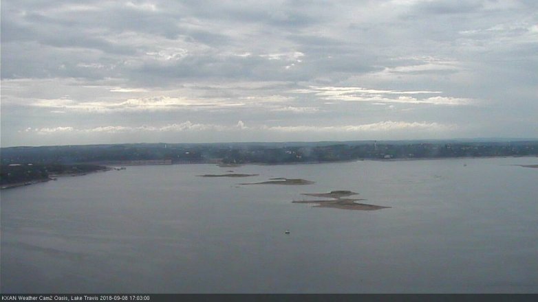 Lake Travis webcam, September 8, 2018 4:05 PM CT