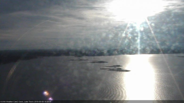 Lake Travis webcam, September 8, 2018 5:40 PM CT