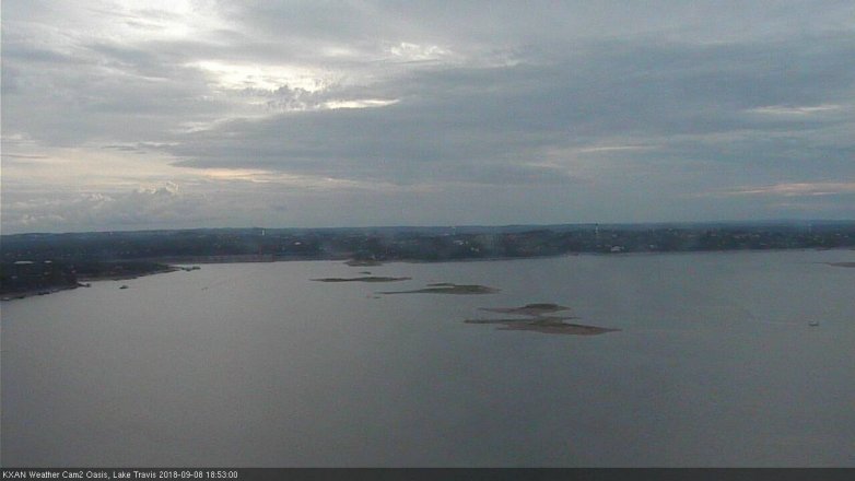 Lake Travis webcam, September 8, 2018 5:55 PM CT