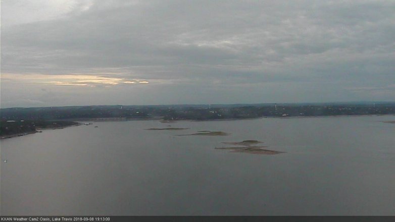 Lake Travis webcam, September 8, 2018 6:15 PM CT
