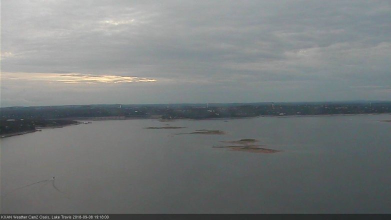 Lake Travis webcam, September 8, 2018 6:20 PM CT