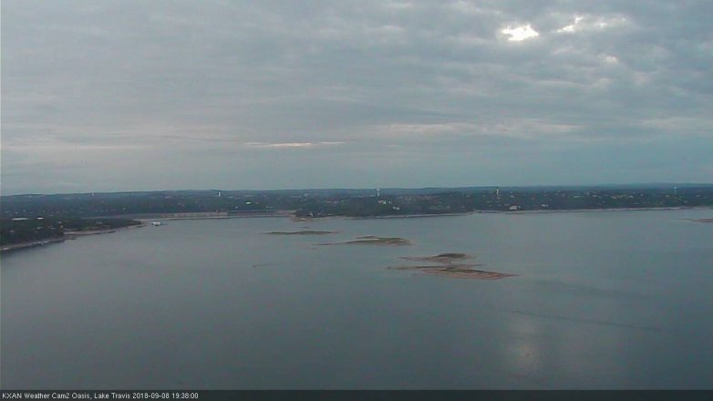 Lake Travis webcam, September 8, 2018 6:40 PM CT