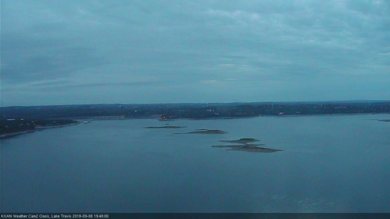 Lake Travis webcam, September 8, 2018 6:50 PM CT