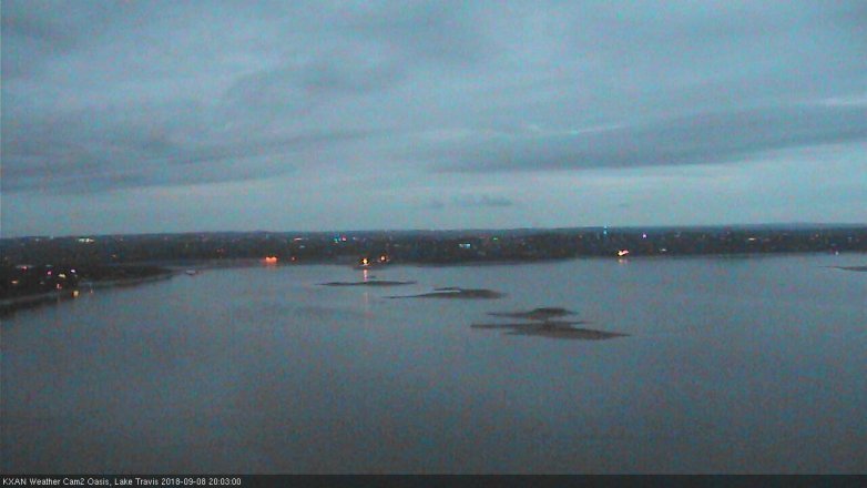 Lake Travis webcam, September 8, 2018 7:05 PM CT