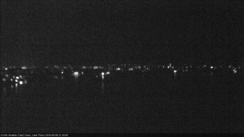 Lake Travis webcam, September 8, 2018 8:30 PM CT