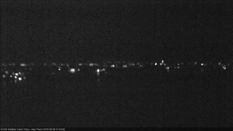 Lake Travis webcam, September 8, 2018 8:45 PM CT