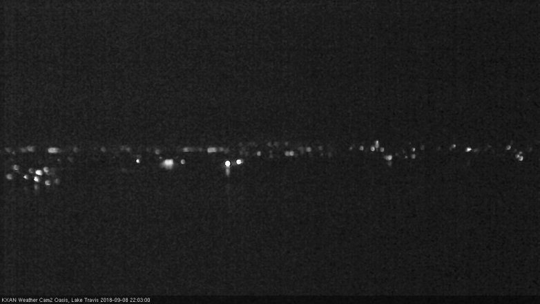 Lake Travis webcam, September 8, 2018 9:05 PM CT