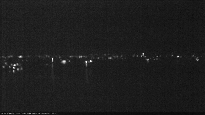 Lake Travis webcam, September 8, 2018 9:30 PM CT