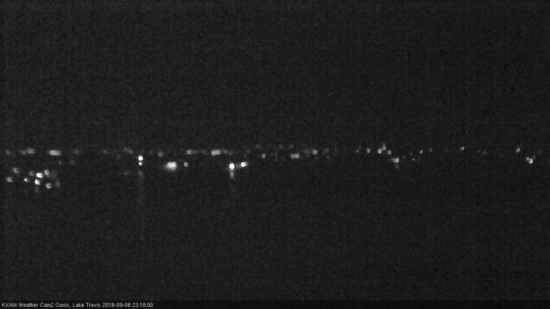 Lake Travis webcam, September 8, 2018 10:20 PM CT