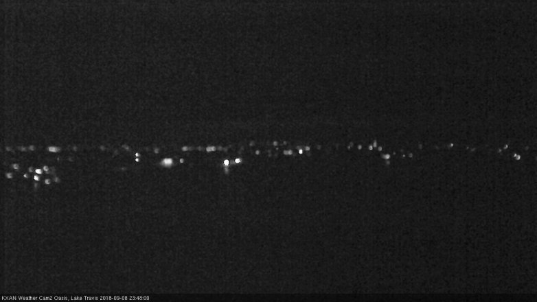 Lake Travis webcam, September 8, 2018 10:50 PM CT