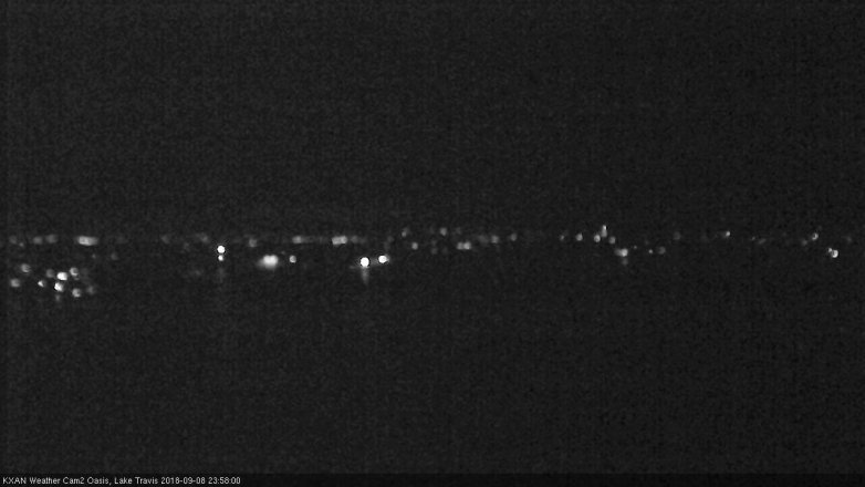 Lake Travis webcam, September 8, 2018 11:00 PM CT
