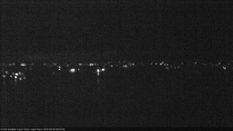 Lake Travis webcam, September 8, 2018 11:25 PM CT