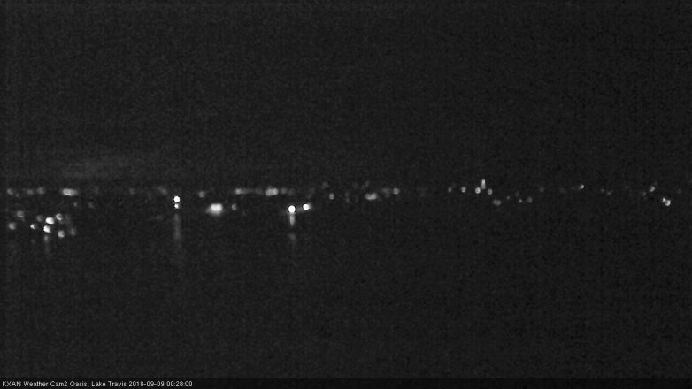 Lake Travis webcam, September 8, 2018 11:30 PM CT