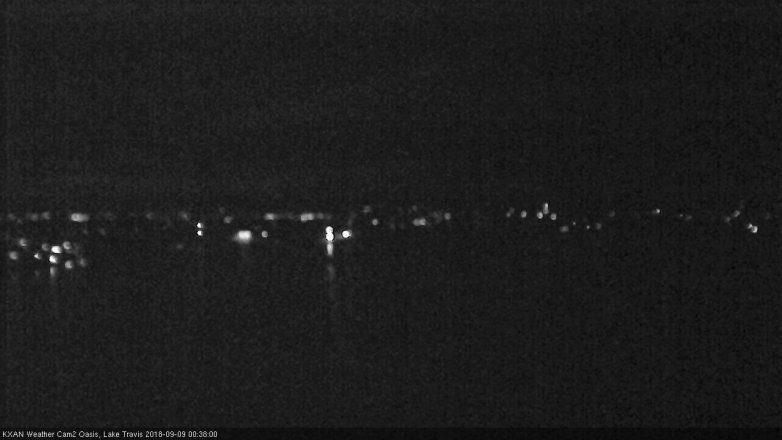 Lake Travis webcam, September 8, 2018 11:40 PM CT