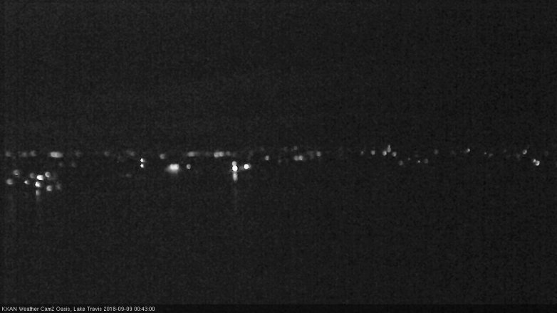Lake Travis webcam, September 8, 2018 11:45 PM CT