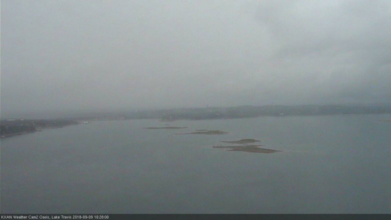 Lake Travis webcam, September 9, 2018 9:30 AM CT