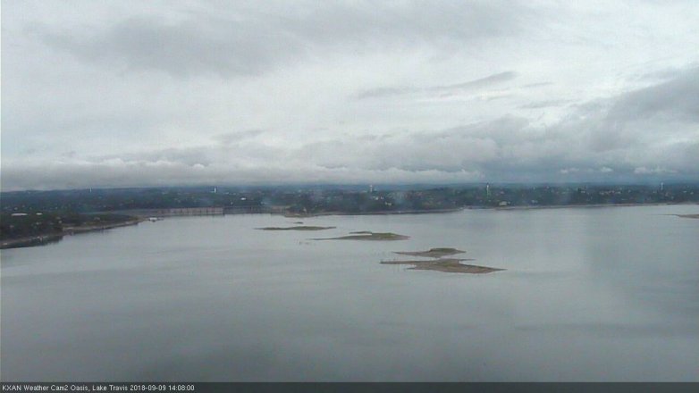 Lake Travis webcam, September 9, 2018 1:10 PM CT