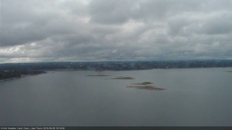 Lake Travis webcam, September 9, 2018 5:20 PM CT