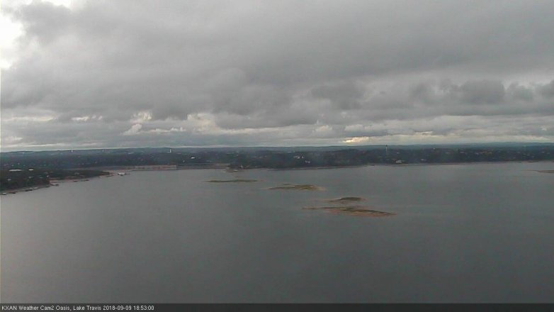 Lake Travis webcam, September 9, 2018 5:55 PM CT