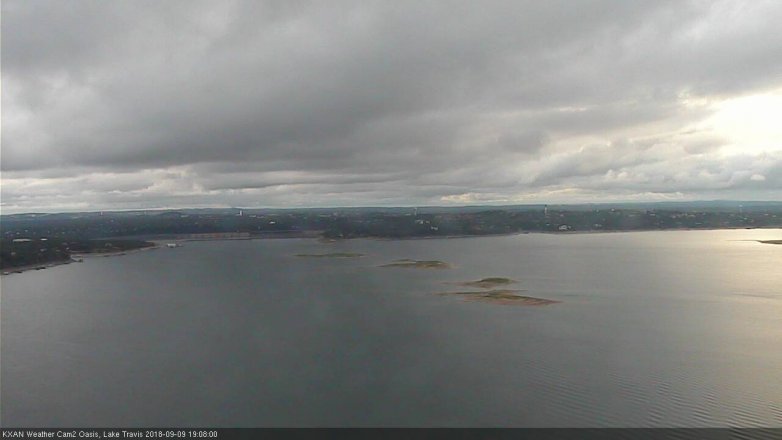 Lake Travis webcam, September 9, 2018 6:10 PM CT