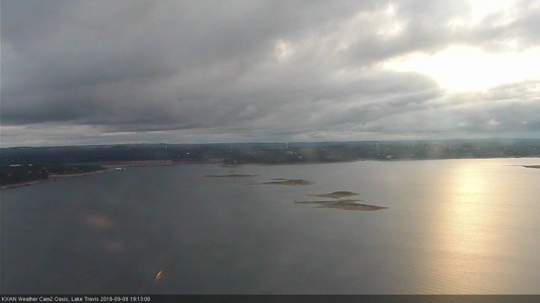 Lake Travis webcam, September 9, 2018 6:15 PM CT