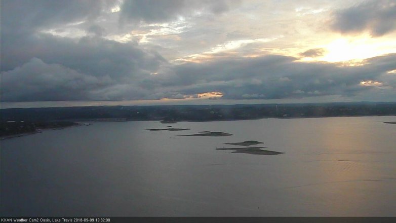 Lake Travis webcam, September 9, 2018 6:35 PM CT
