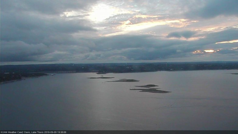 Lake Travis webcam, September 9, 2018 6:40 PM CT