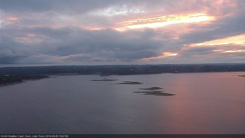 Lake Travis webcam, September 9, 2018 6:50 PM CT