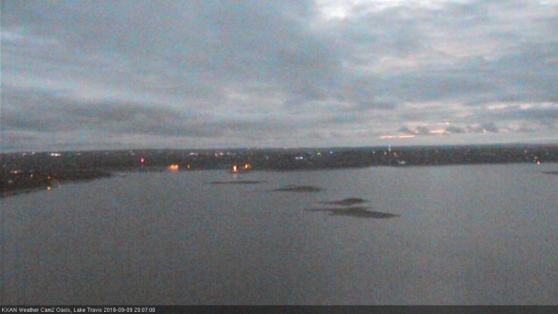 Lake Travis webcam, September 9, 2018 7:10 PM CT