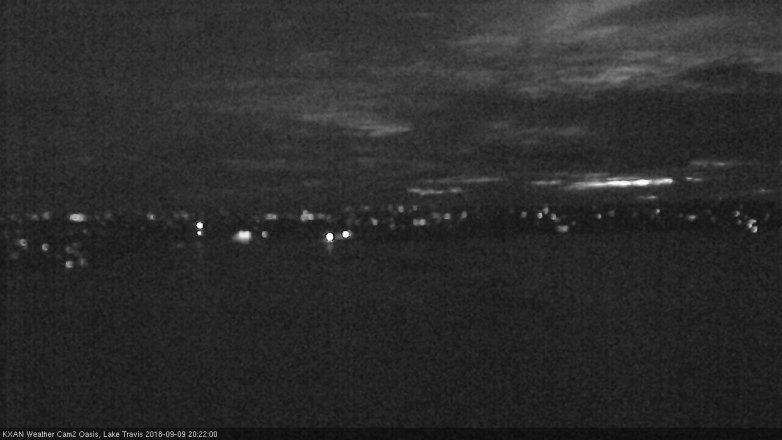 Lake Travis webcam, September 9, 2018 7:25 PM CT