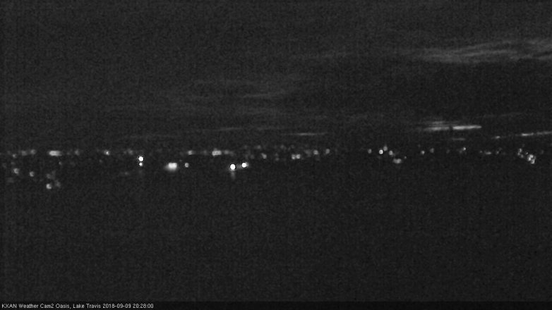 Lake Travis webcam, September 9, 2018 7:30 PM CT