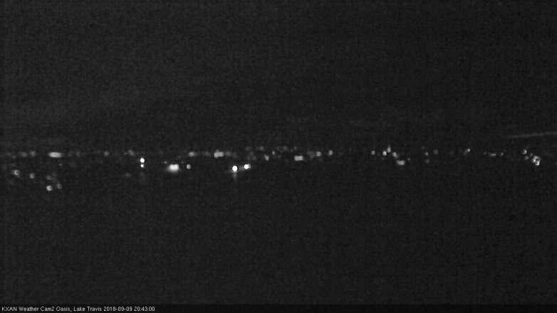 Lake Travis webcam, September 9, 2018 7:45 PM CT
