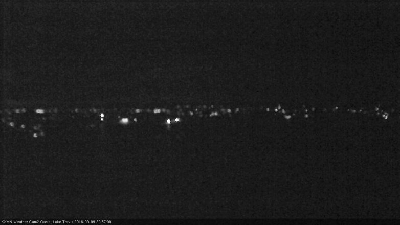 Lake Travis webcam, September 9, 2018 8:00 PM CT