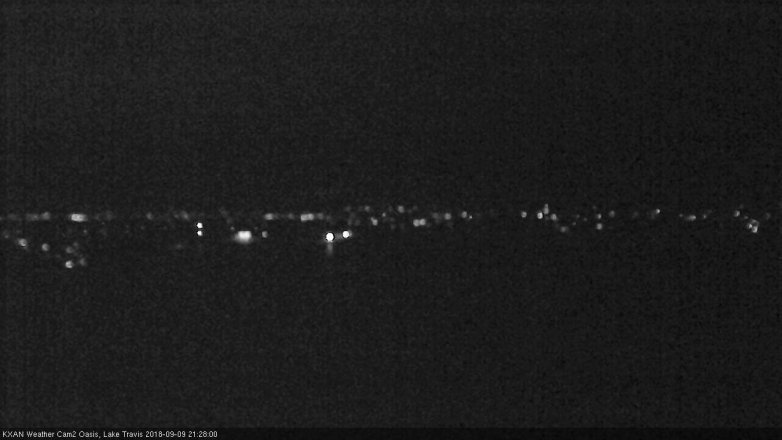 Lake Travis webcam, September 9, 2018 8:30 PM CT