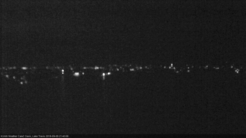 Lake Travis webcam, September 9, 2018 8:45 PM CT