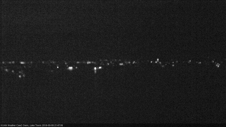 Lake Travis webcam, September 9, 2018 8:50 PM CT