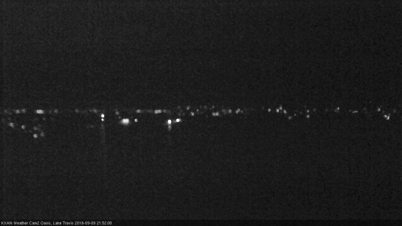 Lake Travis webcam, September 9, 2018 8:55 PM CT