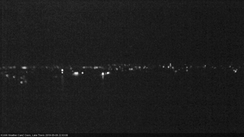 Lake Travis webcam, September 9, 2018 9:05 PM CT