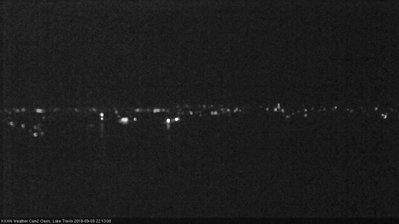 Lake Travis webcam, September 9, 2018 9:15 PM CT
